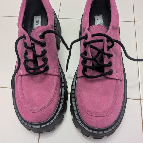 Stylish Steve Madden Derby Pink Platform Women's Shoes - Picture 7 of 7